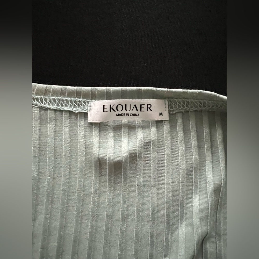 Ekouaer Ribbed Light Weight Long Length Robe - Picture 5 of 6
